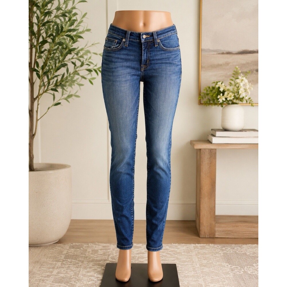 Hudson Women's Skinny Slim Fit Medium Wash Blue Denim Stretch Jeans - Size 28